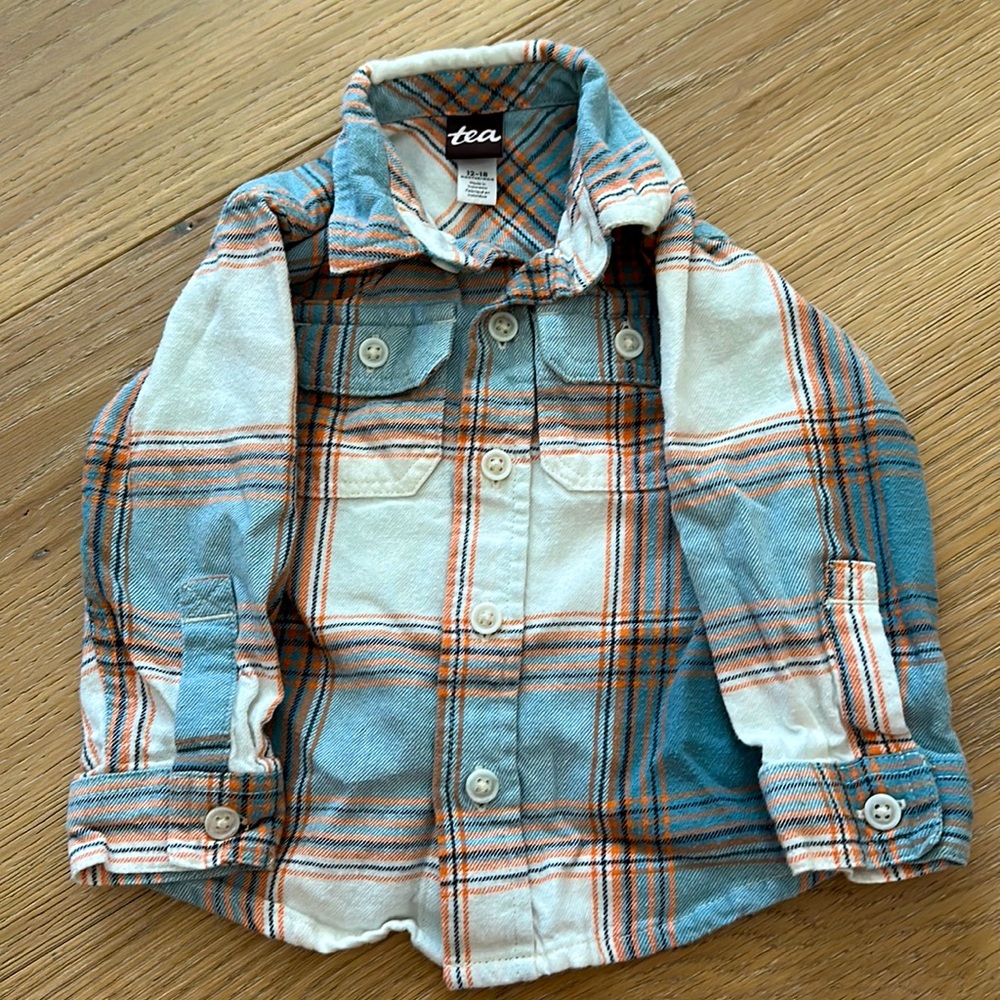 Tea Collection Button Down Flannel Shirt